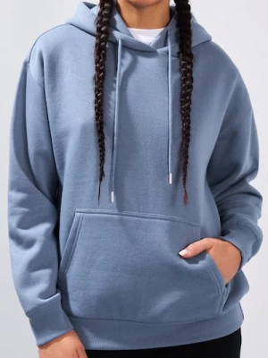 Sinsay - Bluza z kapturem - niebieski