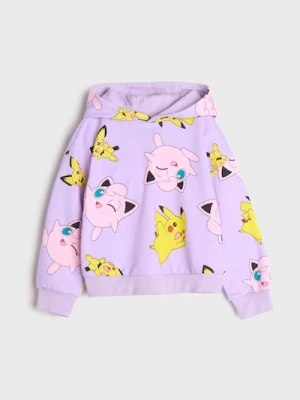 Sinsay - Bluza z kapturem Pokémon - fioletowy