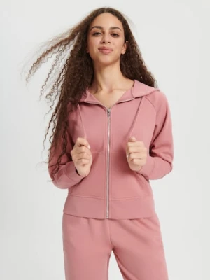 Sinsay - Bluza z kapturem - pomarańczowy