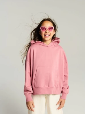 Sinsay - Bluza z kapturem - różowy