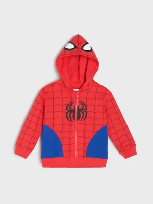 Sinsay - Bluza z kapturem Spider-Man - czerwony