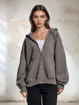 Sinsay - Bluza z kapturem - szary