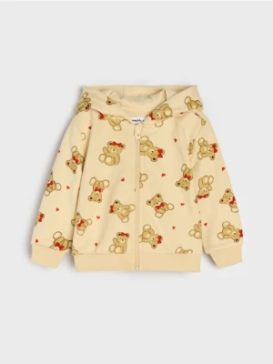 Sinsay - Bluza z kapturem w misie - kremowy