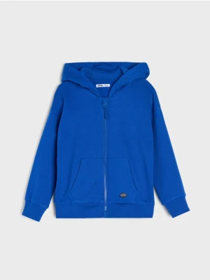 Sinsay - Bluza z kapturem w stylu basic - niebieski