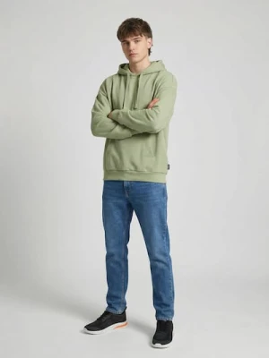 Sinsay - Bluza z kapturem z domieszką bawełny - zielony