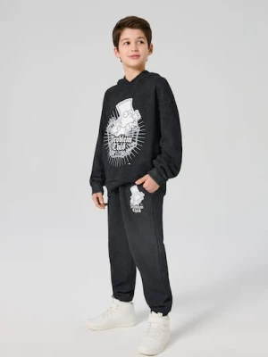 Sinsay - Bluza z kapturem z efektem sprania The Simpsons - czarny