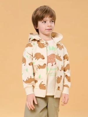 Sinsay - Bluza z kapturem z motywem kapibary - kremowy