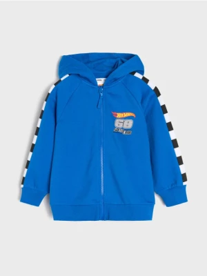 Sinsay - Bluza z kapturem z nadrukiem na plecach Hot Wheels - mid blue