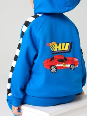 Sinsay - Bluza z kapturem z nadrukiem na plecach Hot Wheels - mid blue