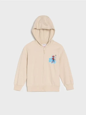 Sinsay - Bluza z kapturem z nadrukiem na plecach Spidey & His Amazing Friends - beżowy