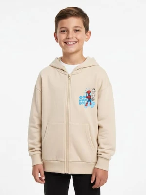 Sinsay - Bluza z kapturem z nadrukiem na plecach Spidey & His Amazing Friends - beżowy