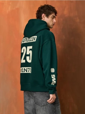 Sinsay - Bluza z kapturem - zielony