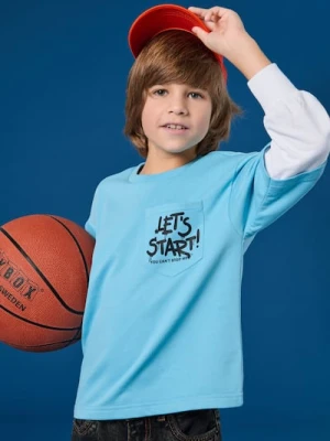 Sinsay - Bluza z kieszonką - błękitny