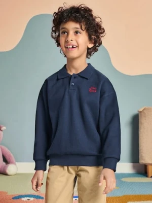 Sinsay - Bluza z kołnierzem - granatowy