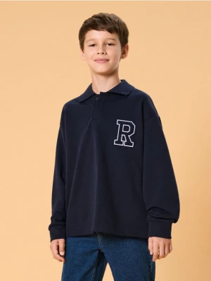 Sinsay - Bluza z kołnierzykiem - granatowy