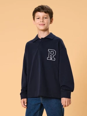 Sinsay - Bluza z kołnierzykiem - granatowy