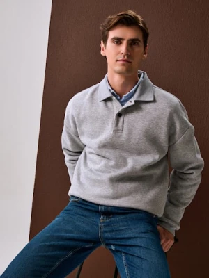 Sinsay - Bluza z kołnierzykiem - szary