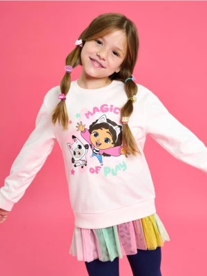 Sinsay - Bluza z kolorowym tiulem Gabby's Dollhouse - kremowy