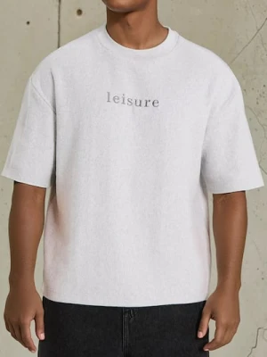 Sinsay - Bluza z krótkim rękawem - szary