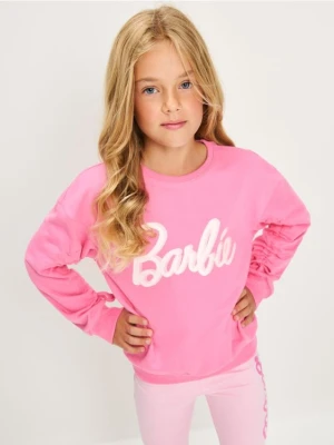 Sinsay - Bluza z marszczonymi rękawami Barbie - różowy