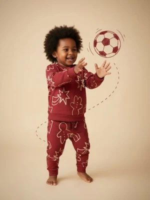 Sinsay - Bluza z motywem świątecznym - bordowy