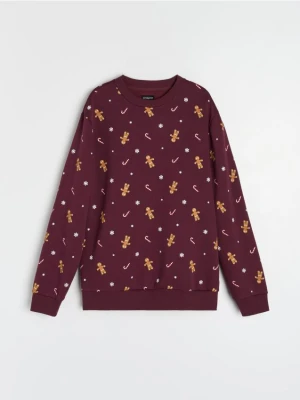 Sinsay - Bluza z motywem świątecznym - czerwony