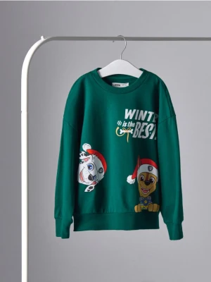 Sinsay - Bluza z motywem świątecznym PAW Patrol - zielony