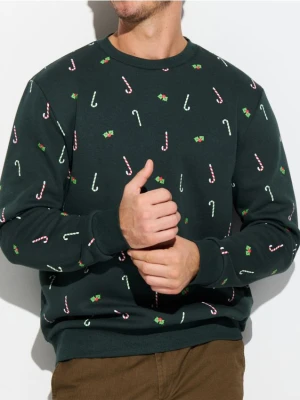 Sinsay - Bluza z motywem świątecznym - zielony