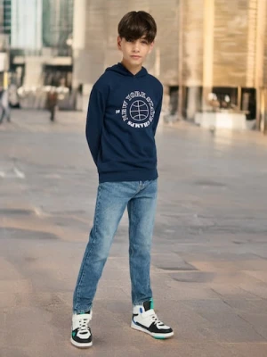 Sinsay - Bluza z nadrukiem - granatowy