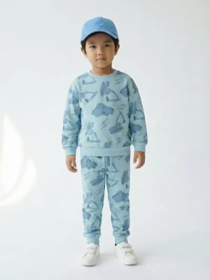 Sinsay - Bluza z nadrukiem koparek - niebieski