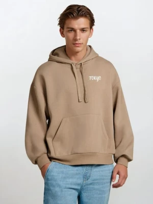 Sinsay - Bluza z nadrukiem na plecach - brązowy