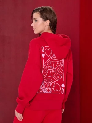 Sinsay - Bluza z nadrukiem na plecach - czerwony