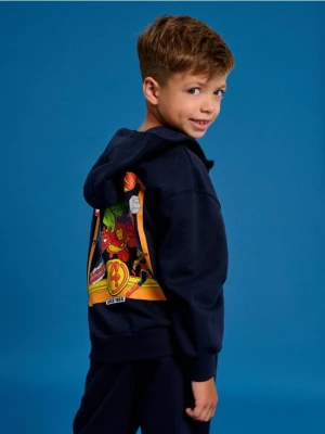 Sinsay - Bluza z nadrukiem na plecach Marvel - granatowy