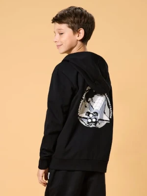 Sinsay - Bluza z nadrukiem na plecach NASA - czarny