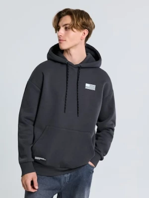 Sinsay - Bluza z nadrukiem na plecach NASA - szary