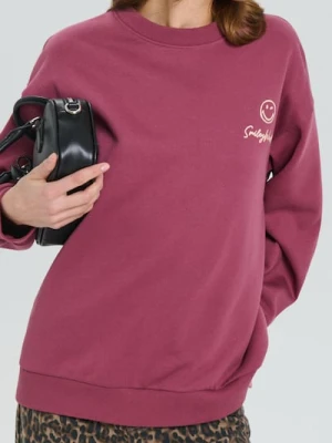 Sinsay - Bluza z nadrukiem na plecach SmileyWorld® - czerwony