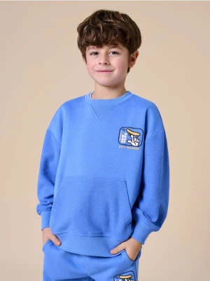 Sinsay - Bluza z nadrukiem - niebieski