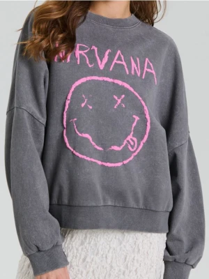 Sinsay - Bluza z nadrukiem Nirvana - szary