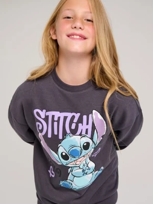 Sinsay - Bluza z nadrukiem z przodu i z tyłu Stitch - szary