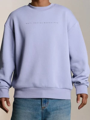 Sinsay - Bluza z napisem - fioletowy