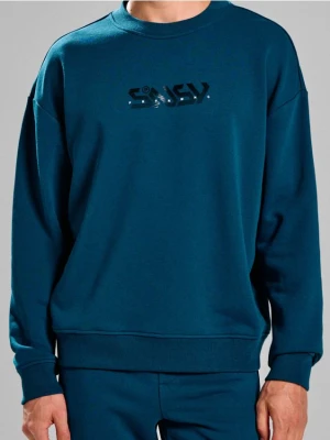 Sinsay - Bluza z napisem - zielony