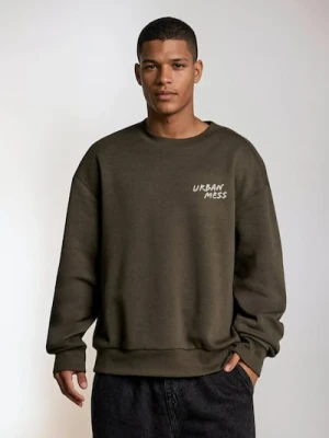 Sinsay - Bluza z napisem - zielony