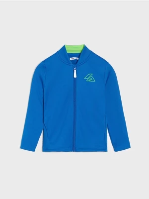 Sinsay - Bluza z odblaskowym nadrukiem Active - niebieski