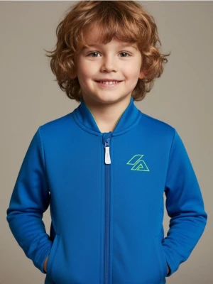 Sinsay - Bluza z odblaskowym nadrukiem Active - niebieski