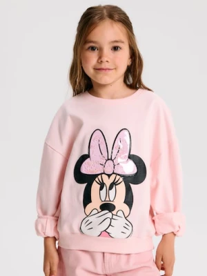 Sinsay - Bluza z ozdobną kokardą Minnie Mouse - różowy