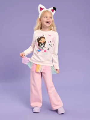 Sinsay - Bluza z tiulową baskinką Gabby's Dollhouse - kremowy