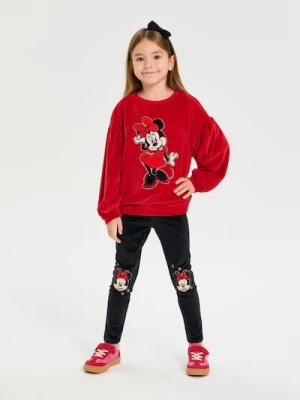 Sinsay - Bluza z welurowym wykończeniem Minnie Mouse - czerwony
