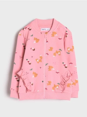 Sinsay - Bluza z zamkiem - różowy