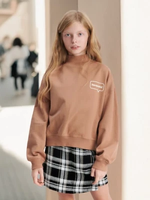 Sinsay - Bluza ze stójką - brązowy