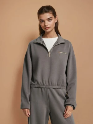 Sinsay - Bluza ze stójką - szary